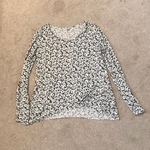 Black and While Floral shirt